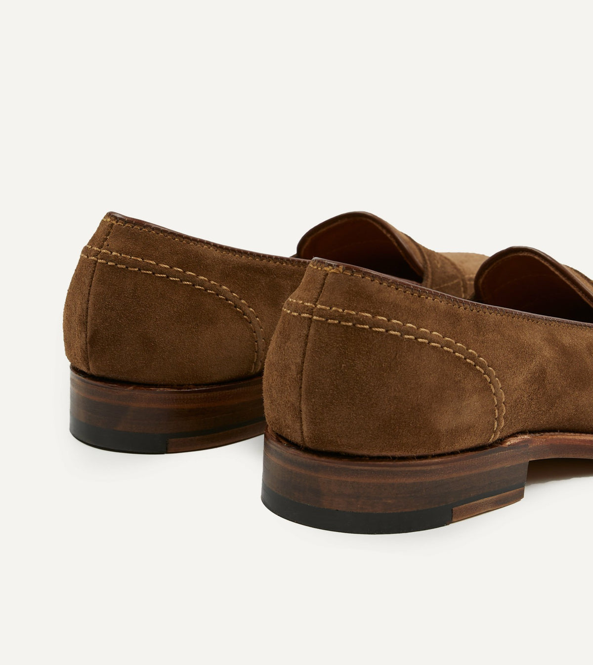 Drake's Alden Snuff Suede Full Strap Loafer