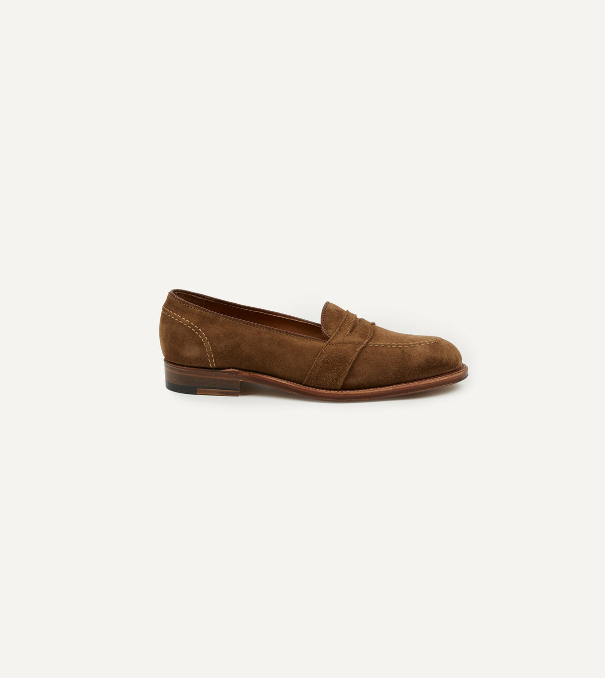 Drake's Alden Snuff Suede Full Strap Loafer
