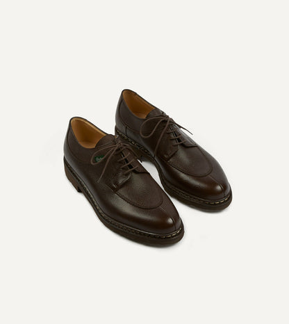 Drake's Paraboot Avignon Moka Brown Leather Derby Shoe