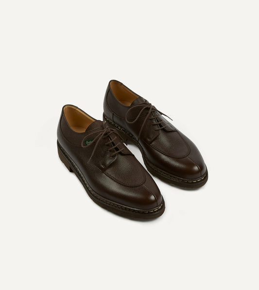 Drake's Paraboot Avignon Moka Brown Leather Derby Shoe