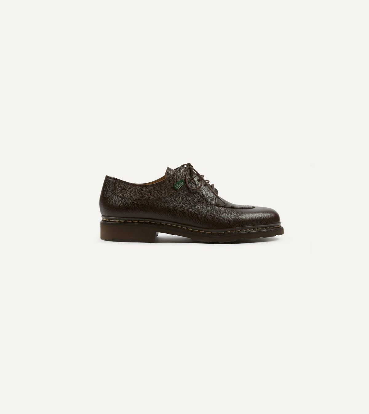Drake's Paraboot Avignon Moka Brown Leather Derby Shoe