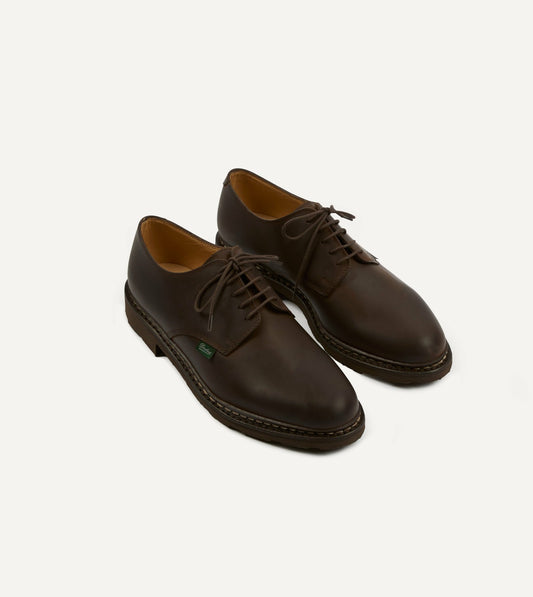 Drake's Paraboot Arles Marron Nubuck Leather Derby Shoe