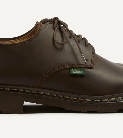 Drake's Paraboot Arles Marron Nubuck Leather Derby Shoe