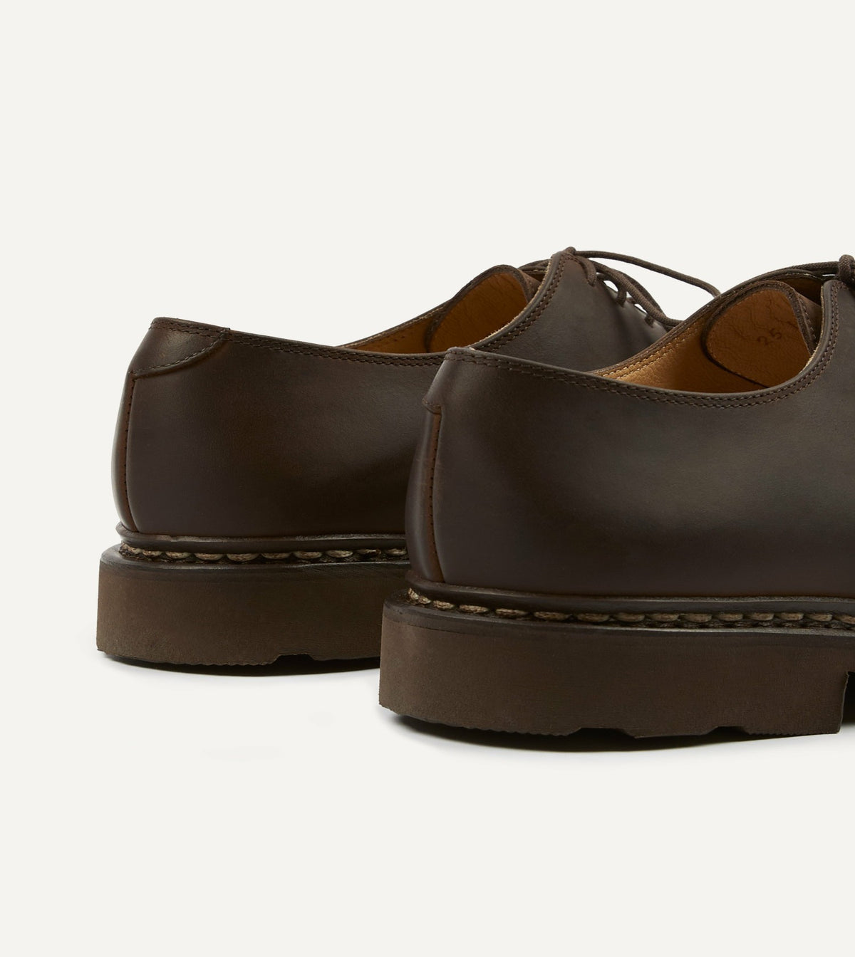 Drake's Paraboot Arles Marron Nubuck Leather Derby Shoe