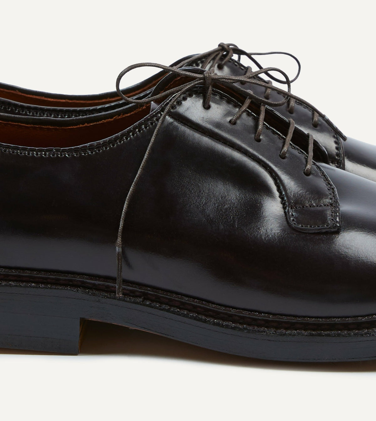 Drake's Alden Colour 8 Cordovan Plain Toe Blucher