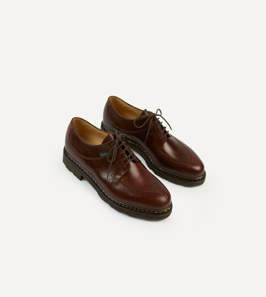 Drake's Paraboot Avignon Brown Leather Derby Shoe
