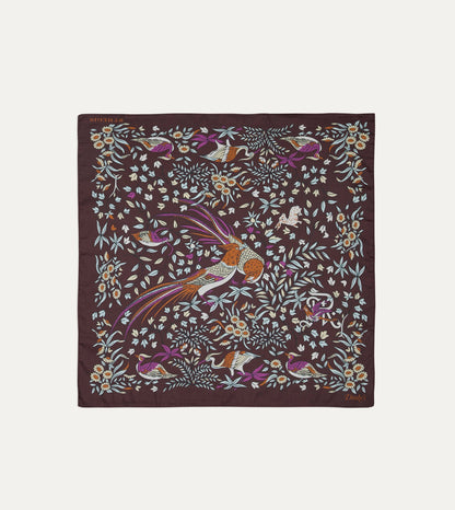 Drake's Drake’s for St. Regis Birds of Paradise Print Cotton-Silk Bandana