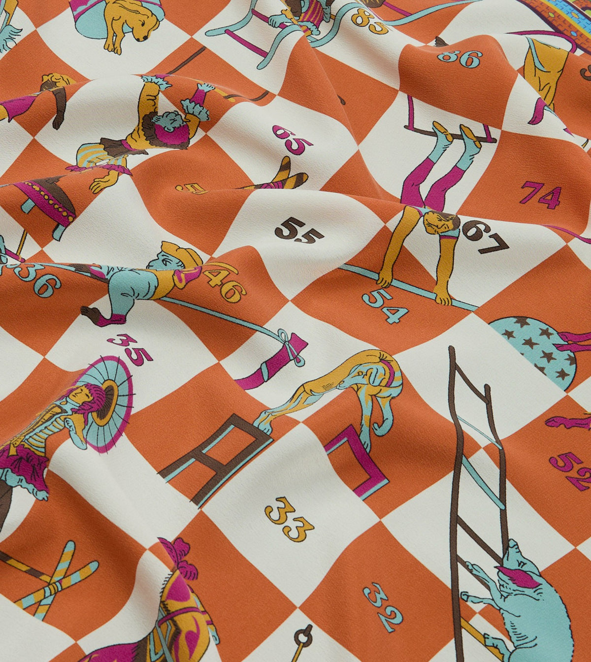 Drake's Green Snakes and Ladders Print Silk Bandana