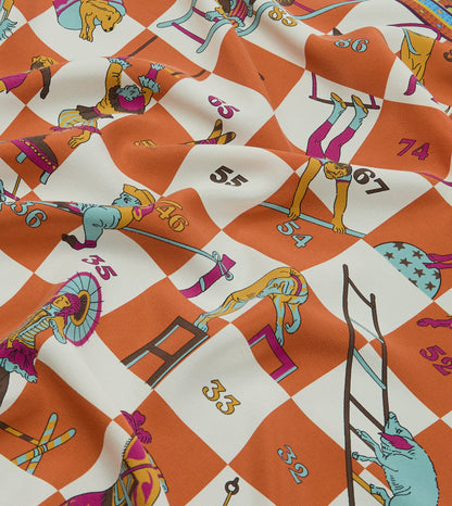 Drake's Green Snakes and Ladders Print Silk Bandana