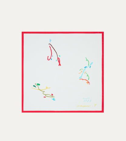 Drake's Mayumi Y. for Drake’s Pastel Print Silk Bandana