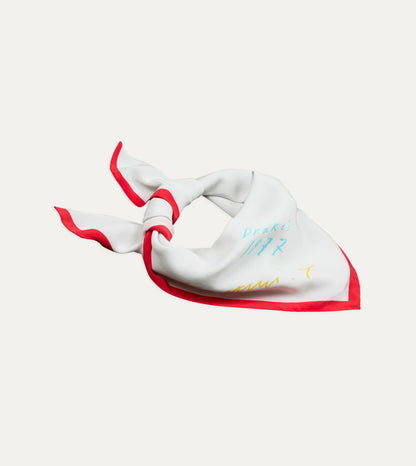 Drake's Mayumi Y. for Drake’s Pastel Print Silk Bandana