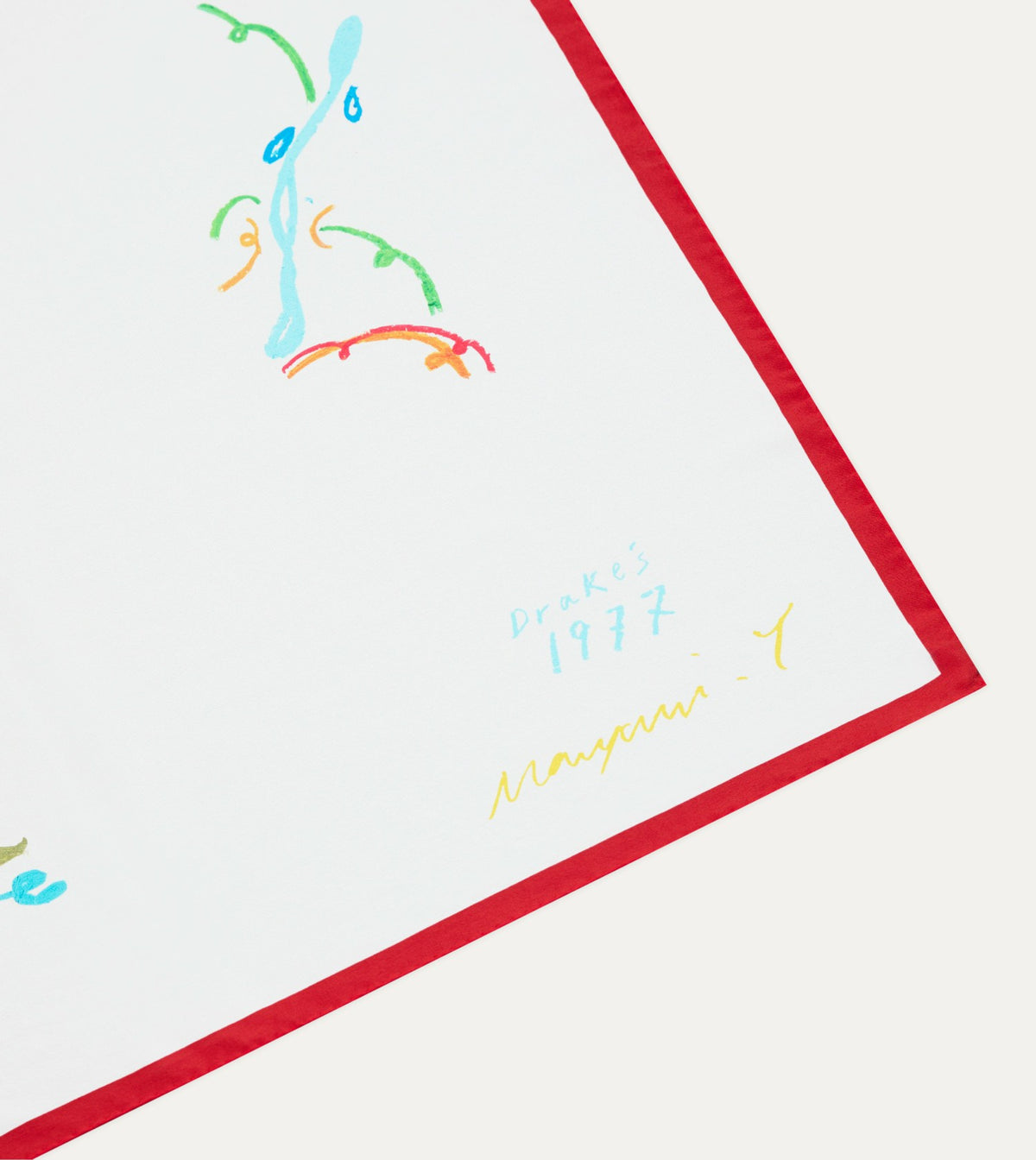 Drake's Mayumi Y. for Drake’s Pastel Print Silk Bandana