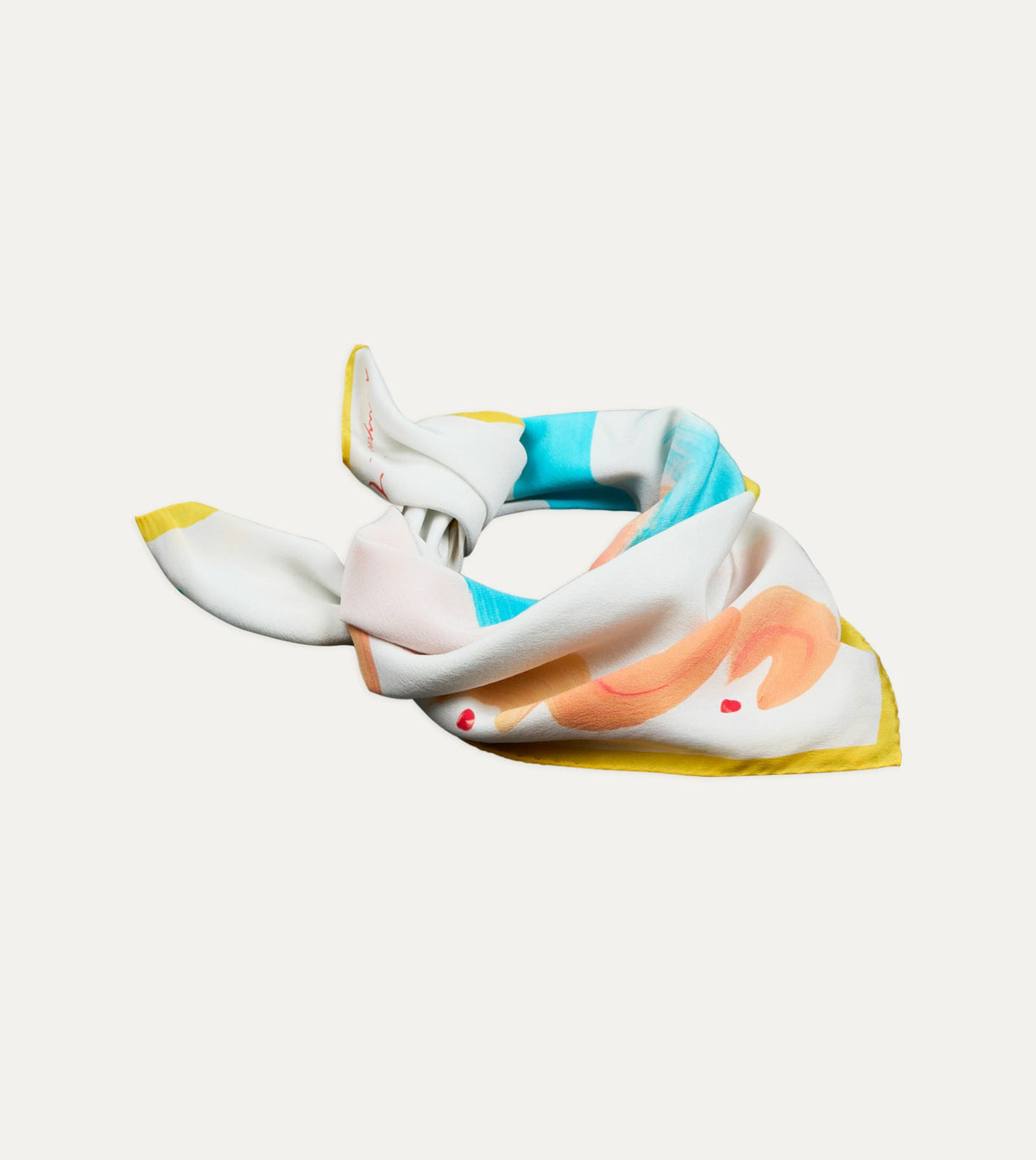 Drake's Mayumi Y. for Drake’s Brush Print Silk Bandana