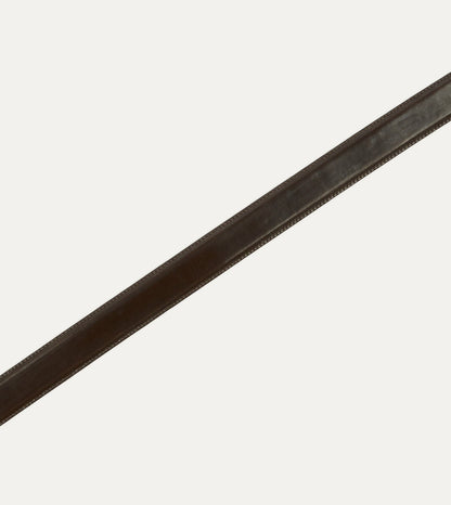 Drake's Dark Brown Bridle Calf Leather Western Belt