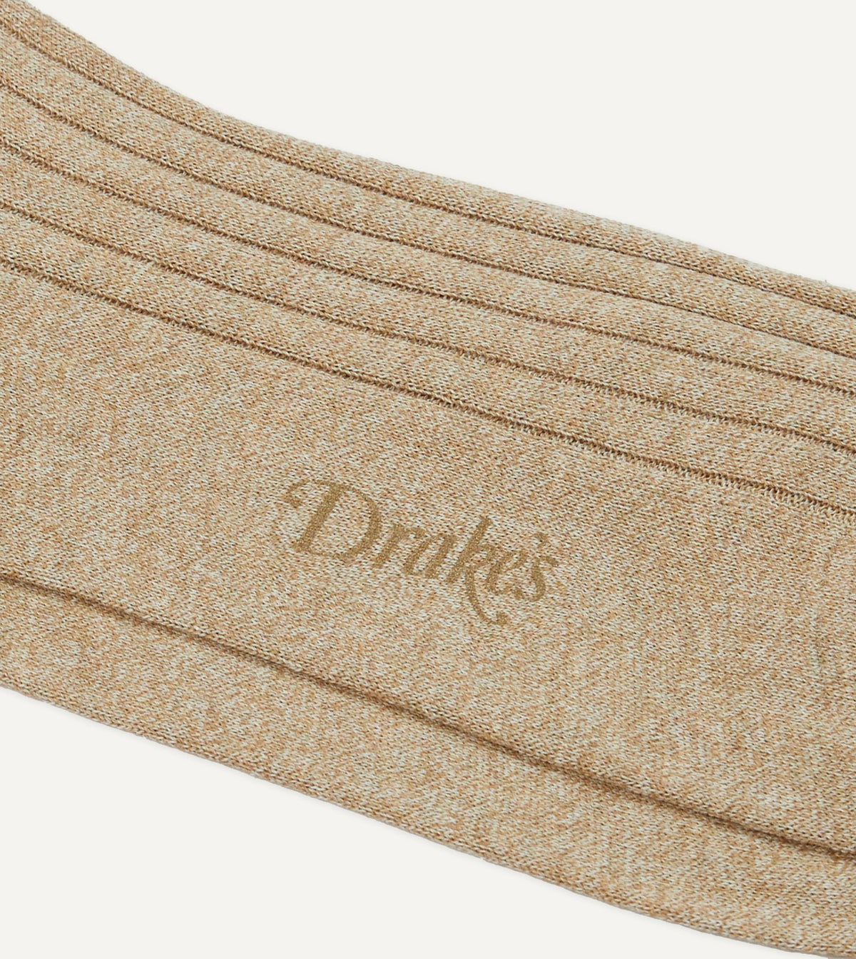 Drake's Oatmeal Cotton Mid-Calf Socks