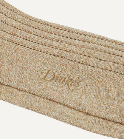 Drake's Oatmeal Cotton Mid-Calf Socks