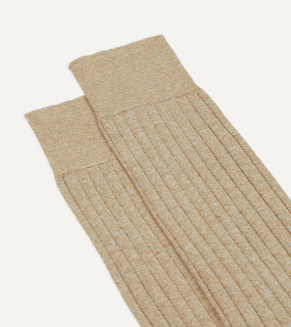 Drake's Oatmeal Cotton Mid-Calf Socks