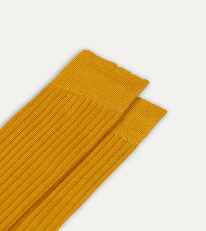 Drake's Gold Wool Over-the-Calf Socks