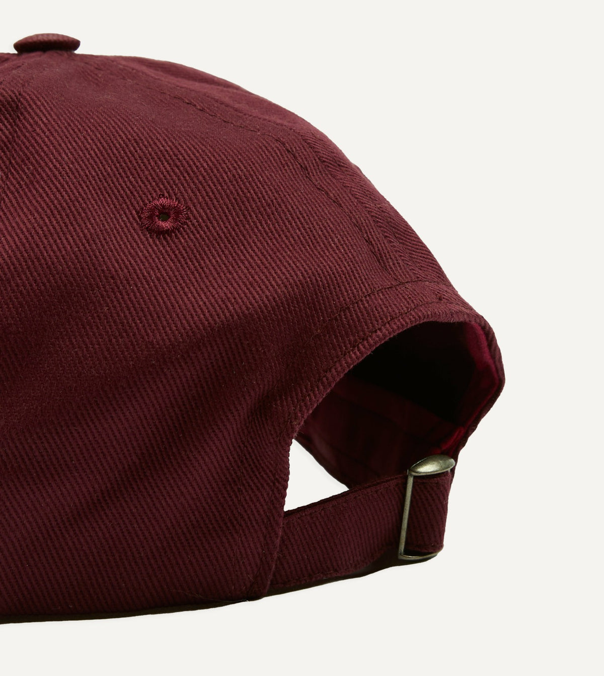 Drake's Burgundy 'D Duck' Cotton Twill Baseball Cap