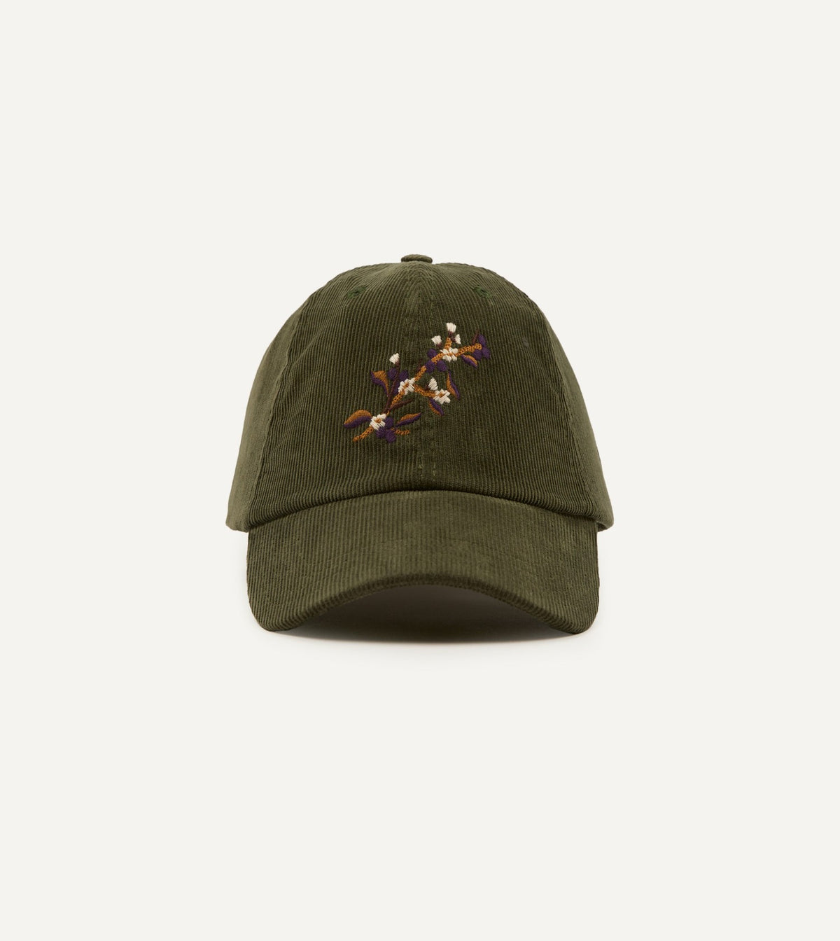 Drake's Olive 'Blackthorn' Cotton Needlecord Baseball Cap