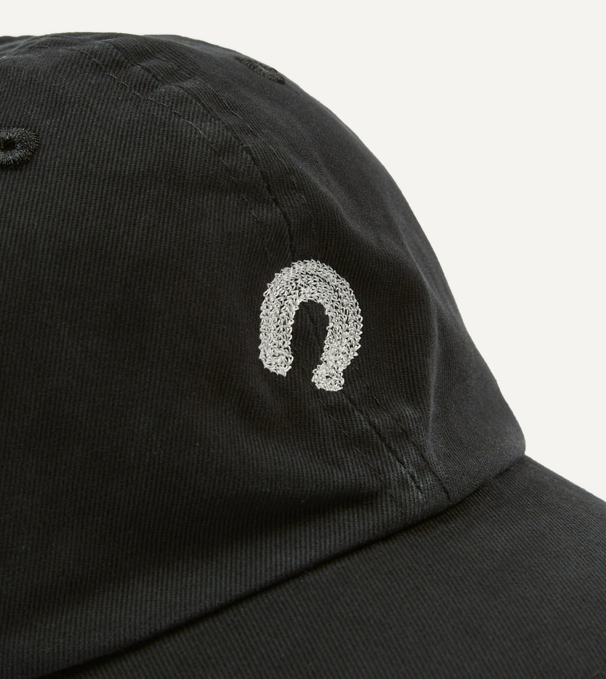 Drake's Black Horseshoe Cotton Twill Baseball Cap