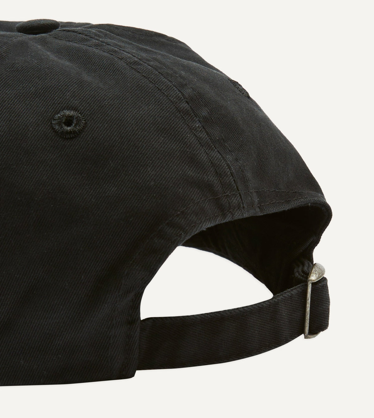 Drake's Black Horseshoe Cotton Twill Baseball Cap