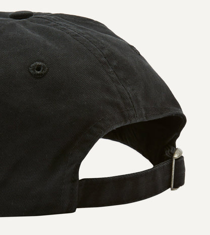 Drake's Black Horseshoe Cotton Twill Baseball Cap