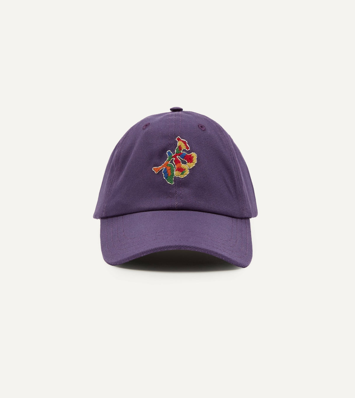 Drake's Purple 'Tapisserie' Cotton Twill Baseball Cap