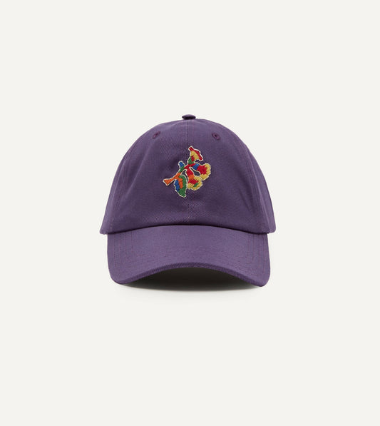 Drake's Purple 'Tapisserie' Cotton Twill Baseball Cap