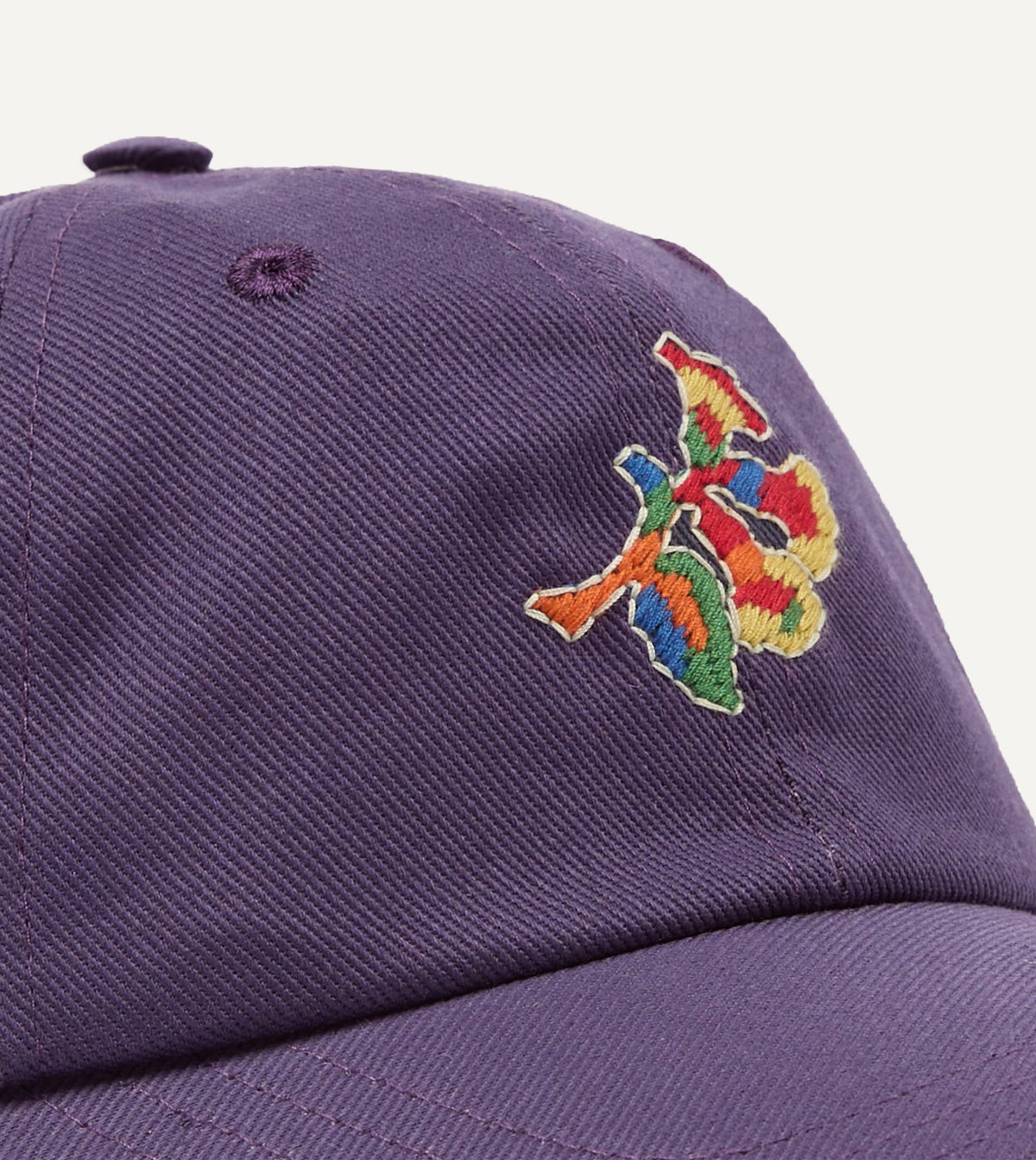 Drake's Purple 'Tapisserie' Cotton Twill Baseball Cap