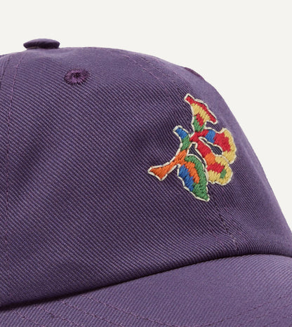 Drake's Purple 'Tapisserie' Cotton Twill Baseball Cap