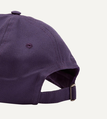 Drake's Purple 'Tapisserie' Cotton Twill Baseball Cap