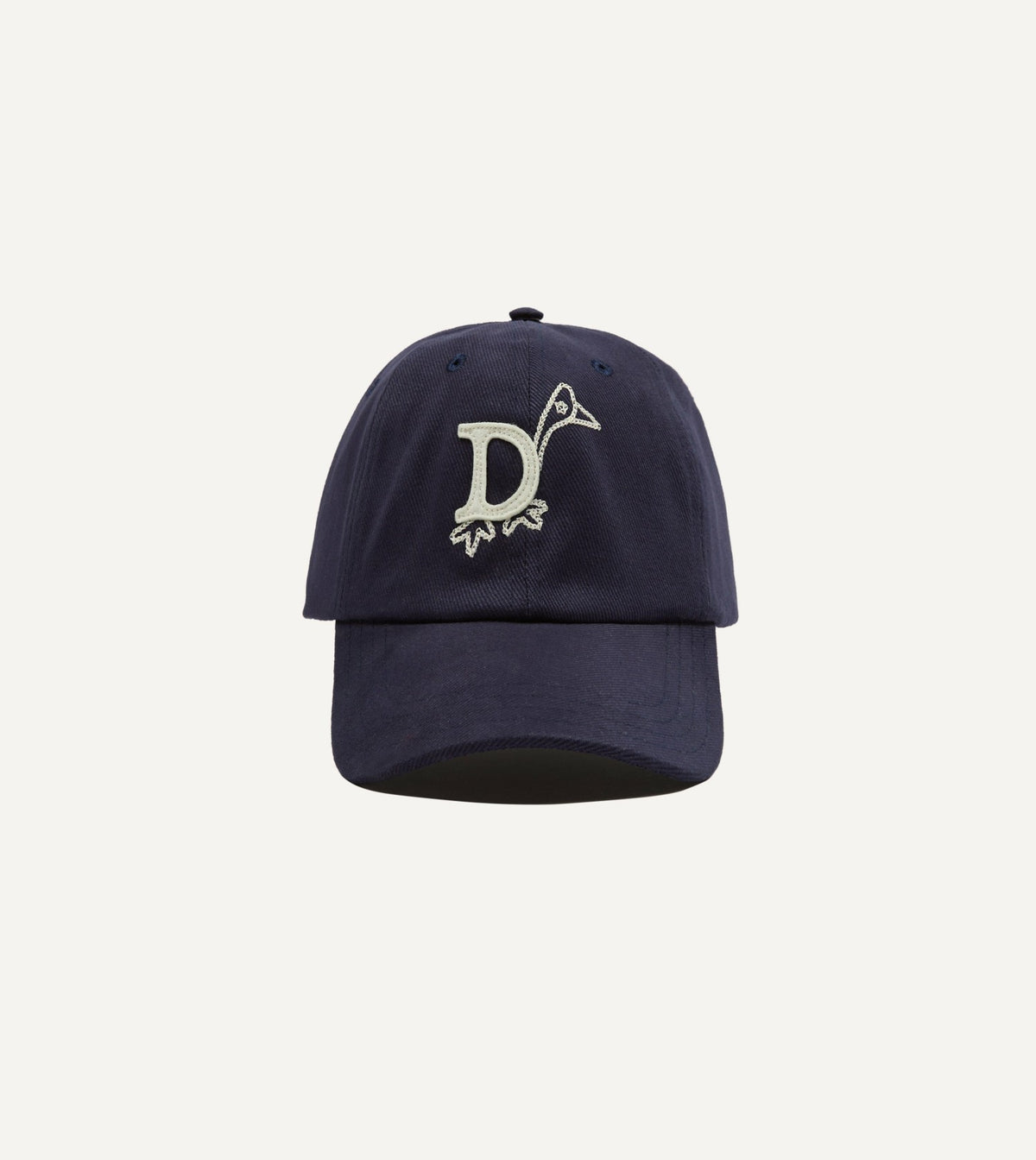 Drake's Navy 'D Duck' Cotton Twill Baseball Cap