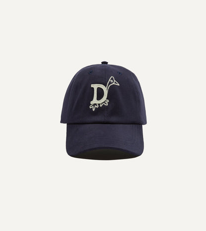 Drake's Navy 'D Duck' Cotton Twill Baseball Cap