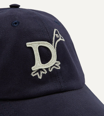 Drake's Navy 'D Duck' Cotton Twill Baseball Cap