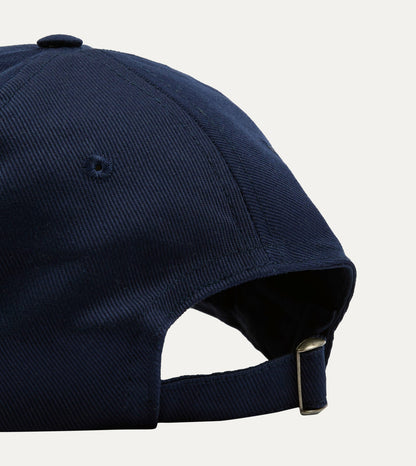 Drake's Navy Chainstitch '1977' Cotton Twill Baseball Cap