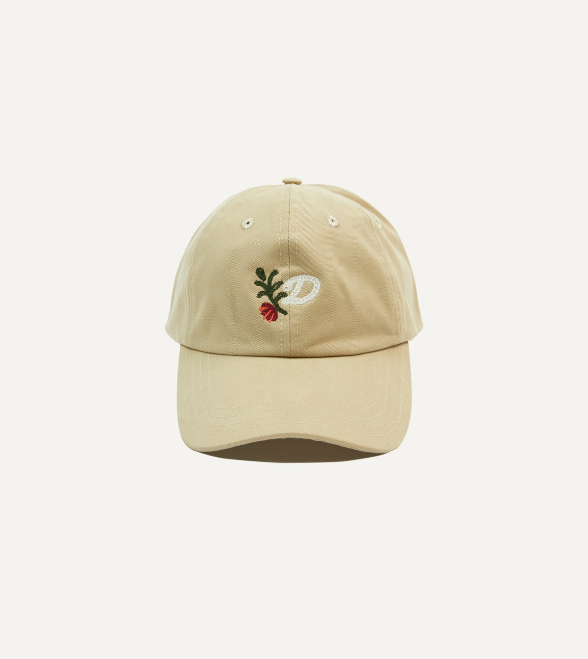 Drake's 'D' Flower Emblem Cotton Twill Baseball Cap