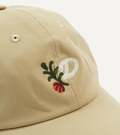 Drake's 'D' Flower Emblem Cotton Twill Baseball Cap