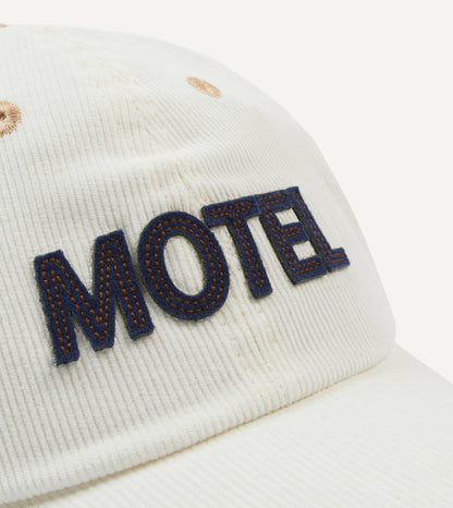 Drake's Ecru Motel Cotton Corduroy Baseball Cap