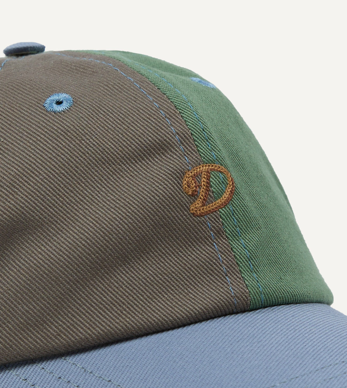 Drake's Multi Chainstitch 'D' Cotton Twill Baseball Cap
