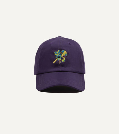 Drake's Purple 'Psycha Flower' Cotton Twill Baseball Cap