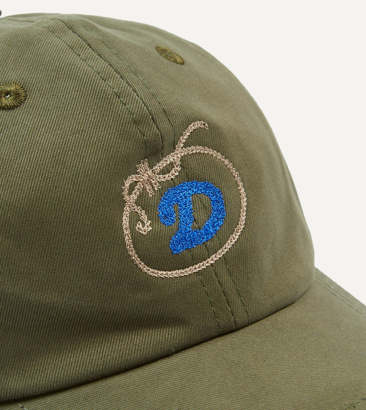 Drake's ‘D’ Lasso Emblem Cotton Twill Baseball Cap