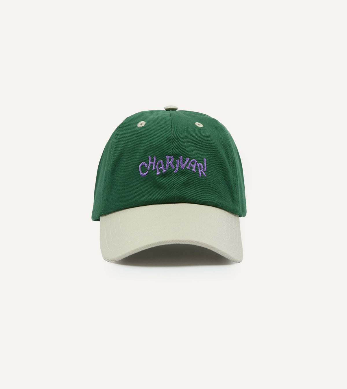 Drake's Green and Ecru 'Charivari' Cotton Twill Baseball Cap
