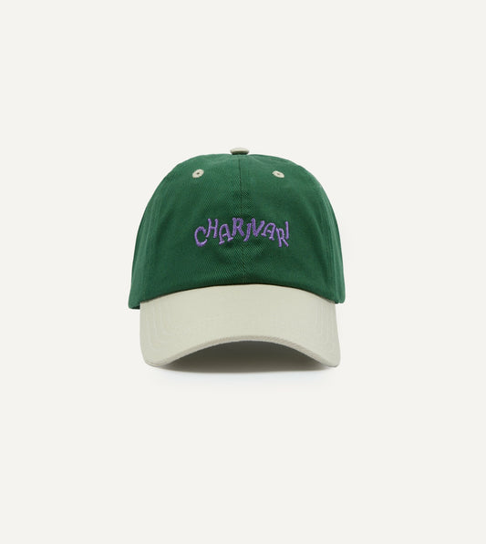 Drake's Green and Ecru 'Charivari' Cotton Twill Baseball Cap