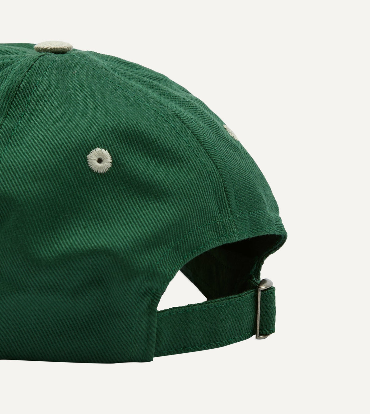 Drake's Green and Ecru 'Charivari' Cotton Twill Baseball Cap