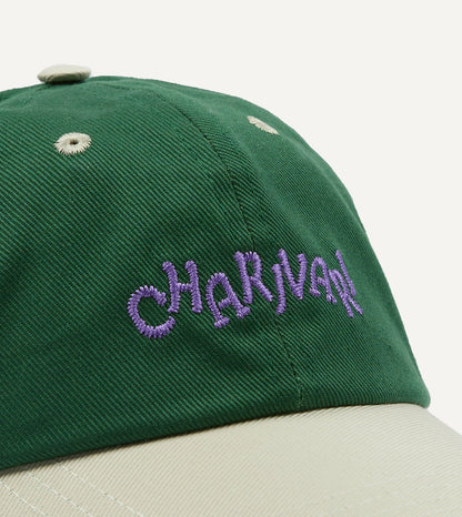 Drake's Green and Ecru 'Charivari' Cotton Twill Baseball Cap