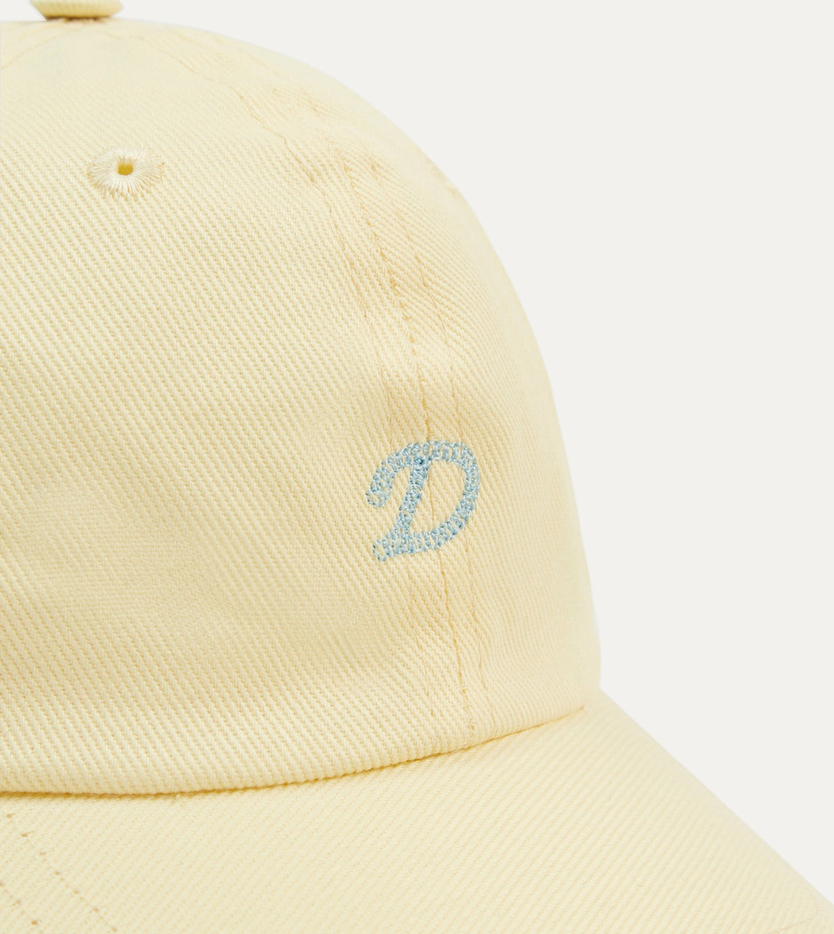 Drake's Yellow Chainstitch 'D' Cotton Twill Baseball Cap