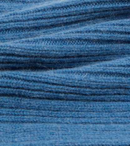 Drake's Sky Blue Geelongora Ribbed Knit Cap