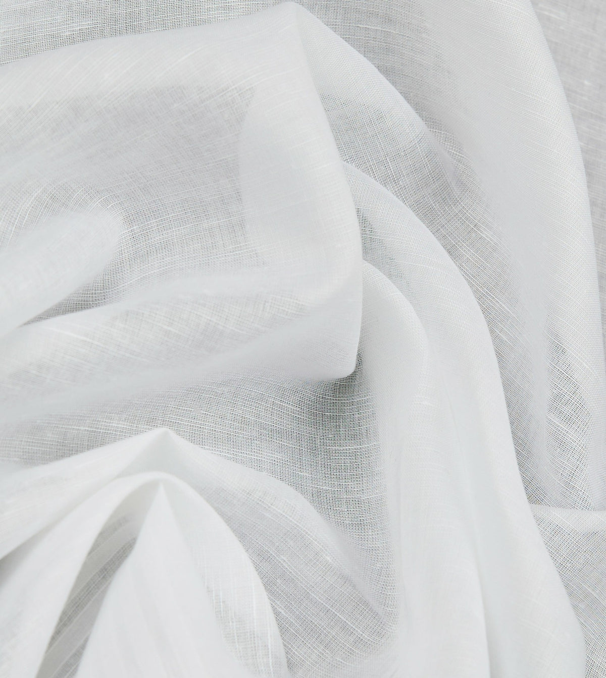 Drake's White Cotton-Linen Handkerchief