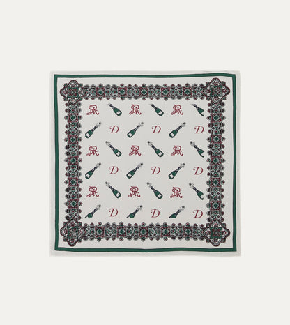 Drake's Drake’s for St. Regis Champagne Print Silk Pocket Square